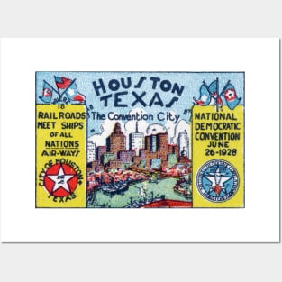 1928 Houston Texas Posters and Art